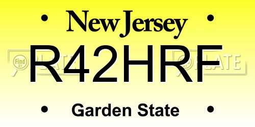 R42HRF New Jersey License Plate