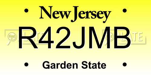 R42JMB New Jersey License Plate