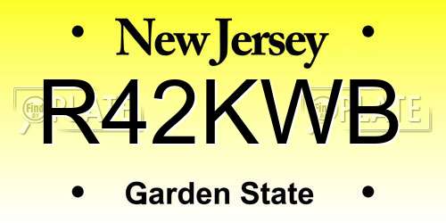 R42KWB New Jersey License Plate