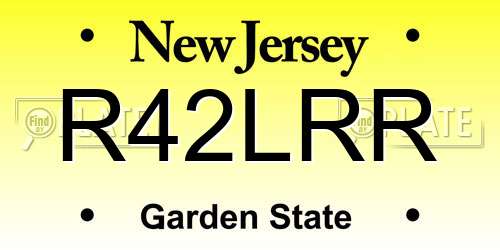 R42LRR New Jersey License Plate