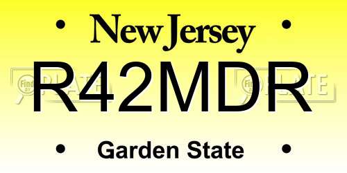 R42MDR New Jersey License Plate