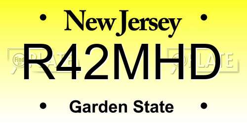 R42MHD New Jersey License Plate