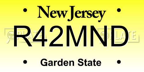 R42MND New Jersey License Plate