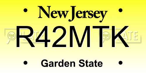 R42MTK New Jersey License Plate