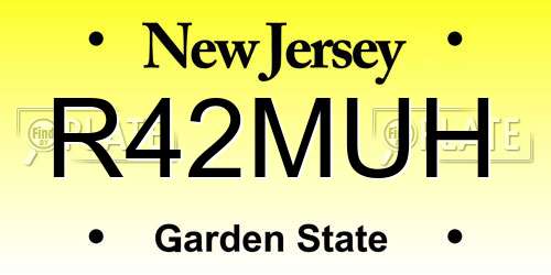 R42MUH New Jersey License Plate