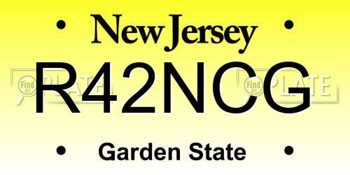 R42NCG New Jersey License Plate