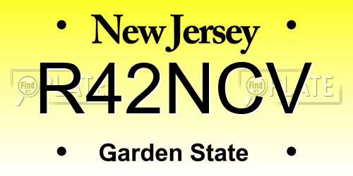 R42NCV New Jersey License Plate