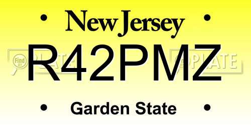R42PMZ New Jersey License Plate