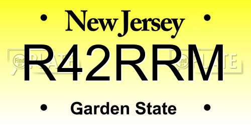 R42RRM New Jersey License Plate