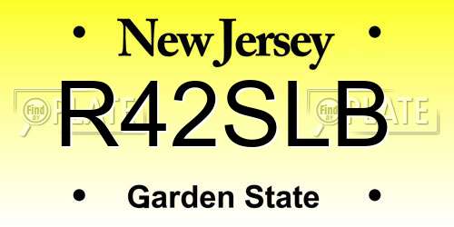 R42SLB New Jersey License Plate