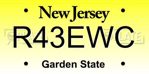 R43EWC New Jersey License Plate