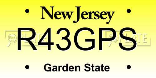 R43GPS New Jersey License Plate