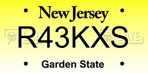 R43KXS New Jersey License Plate