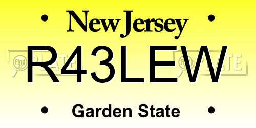 R43LEW New Jersey License Plate
