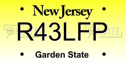 R43LFP New Jersey License Plate