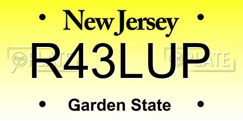 R43LUP New Jersey License Plate