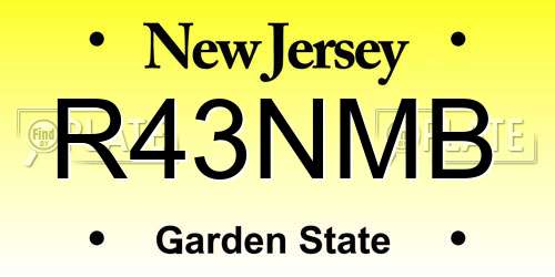 R43NMB New Jersey License Plate