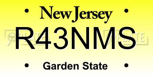 R43NMS New Jersey License Plate