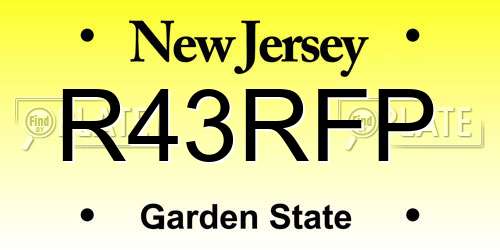 R43RFP New Jersey License Plate