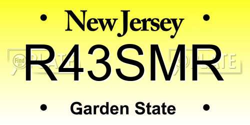 R43SMR New Jersey License Plate