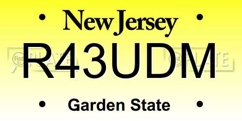 R43UDM New Jersey License Plate
