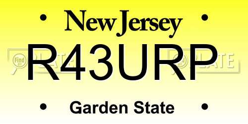 R43URP New Jersey License Plate