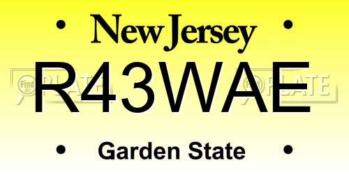 R43WAE New Jersey License Plate