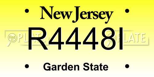 R4448I New Jersey License Plate
