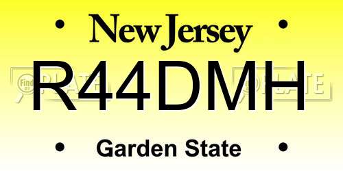 R44DMH New Jersey License Plate