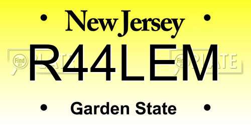 R44LEM New Jersey License Plate