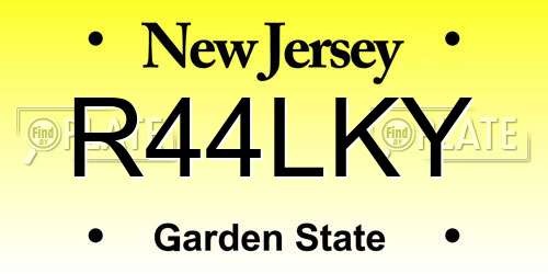 R44LKY New Jersey License Plate