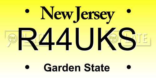 R44UKS New Jersey License Plate