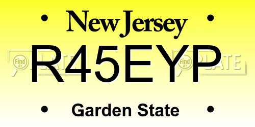 R45EYP New Jersey License Plate