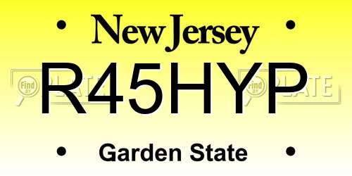 R45HYP New Jersey License Plate