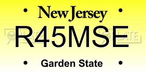 R45MSE New Jersey License Plate