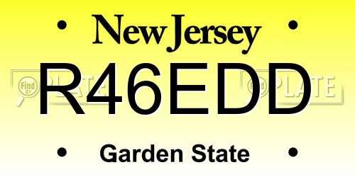 R46EDD New Jersey License Plate