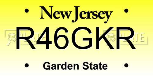 R46GKR New Jersey License Plate