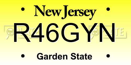 R46GYN New Jersey License Plate