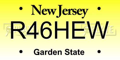 R46HEW New Jersey License Plate
