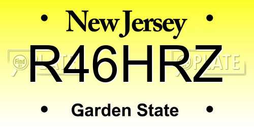 R46HRZ New Jersey License Plate