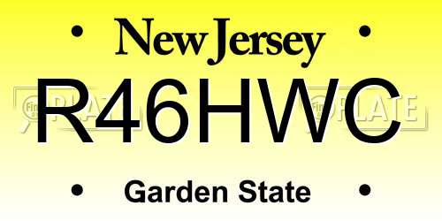 R46HWC New Jersey License Plate