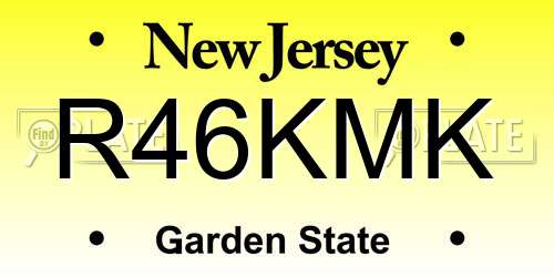 R46KMK New Jersey License Plate