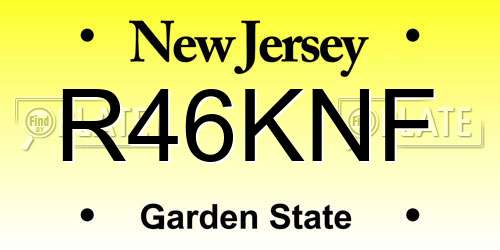 R46KNF New Jersey License Plate