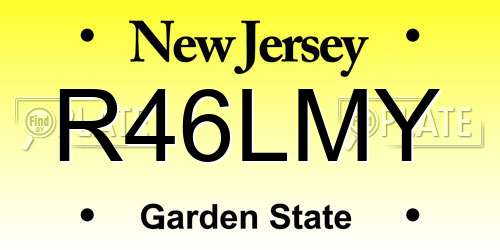 R46LMY New Jersey License Plate