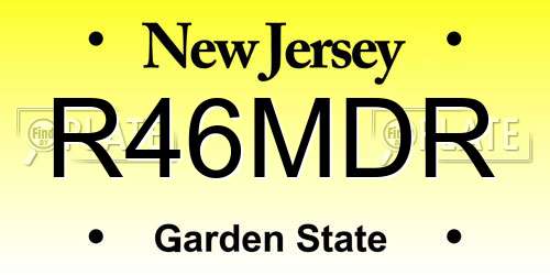 R46MDR New Jersey License Plate