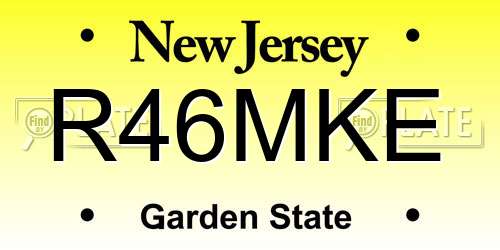 R46MKE New Jersey License Plate