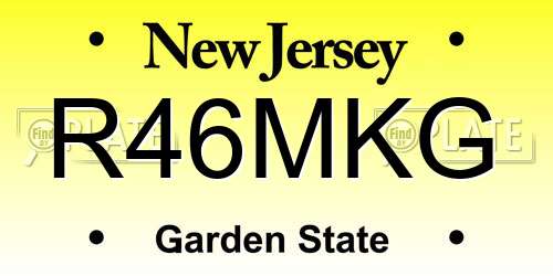 R46MKG New Jersey License Plate