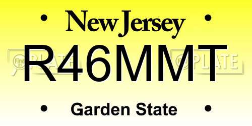 R46MMT New Jersey License Plate