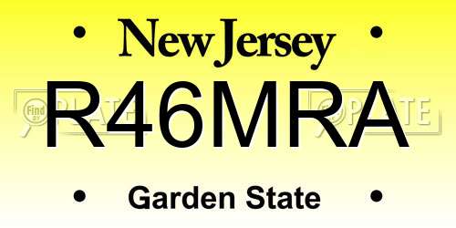 R46MRA New Jersey License Plate