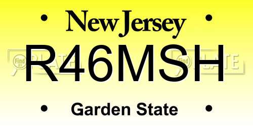R46MSH New Jersey License Plate